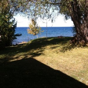 Our view of Lake Superior at our cottage in Aura, Mi