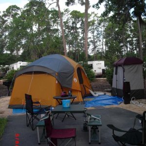 After the motorhome...
tent camping!