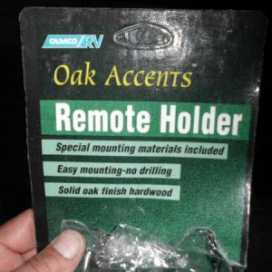 Camco RV Oak Accents remote holder