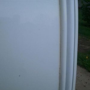 crack in caulking on front of camper