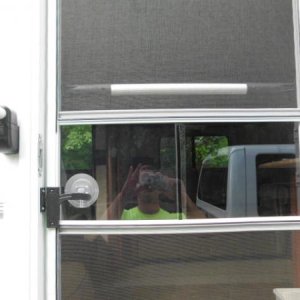 Exterior - Lippert Components, Inc - Slider; Screen; Towable W/Knob #239061 & Camco 42183 RV Screen Door Cross Bar