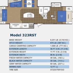 Lacrosse 323RST floorplan