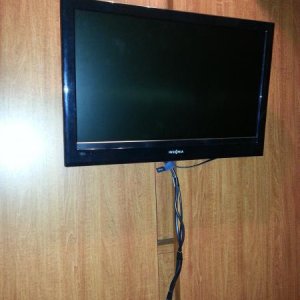 24" lcd tv in "our suite"
We do not need to close the doors anymore for the tv.