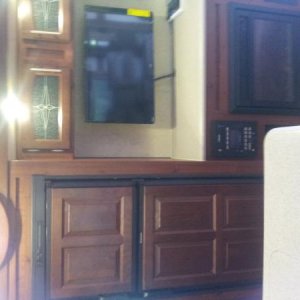 RV fridge TV