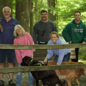 Part of our crew hiking trails at Potato Creek S.P. (North Liberty, IN) over Memorial Day weekend, 2013.