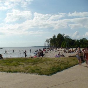 Lake Pontchartrain is right there for swimming...