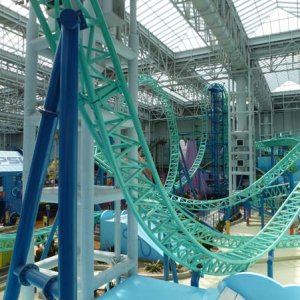 One of the roller coasters in (yes, IN) the Mall of America.