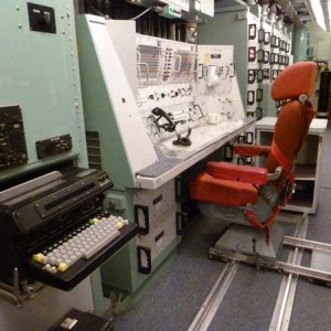 This is the control room for a missile complex. You've probably seen in the movies images of the two guys who have to turn their keys simultaneously t