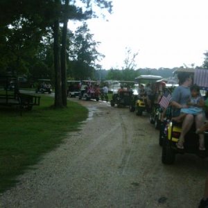 4th of July 2013 some of the carts I think there was 30 total. La Pay E Bas RV Park Eunice Louisiana.