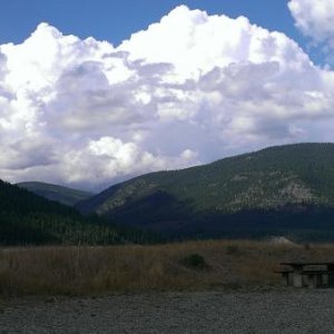 Thunderstorm coming at Lake Koocanusa 9/8/13