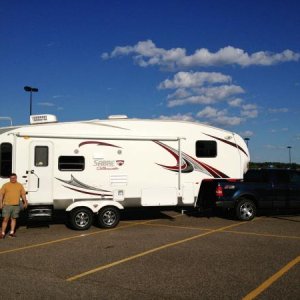 Me and new trailer on the ay home.