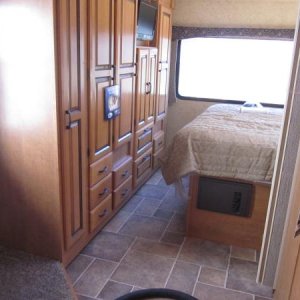 Storage Cabinets.  Note the tall one.  Love it.  The bunk bed option doesn't get this tall one.