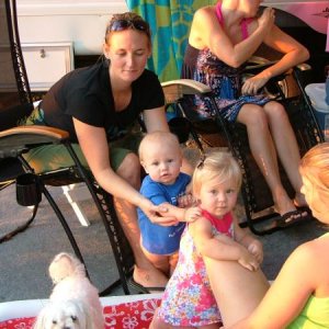 Grandson's (blue t-shirt) first trip to the campground, summer 2010