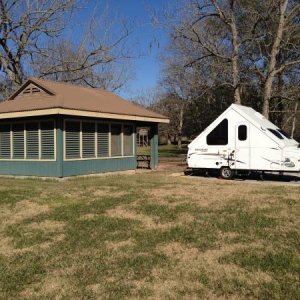 Clear skies and cool weather at Brazos Bend State Park