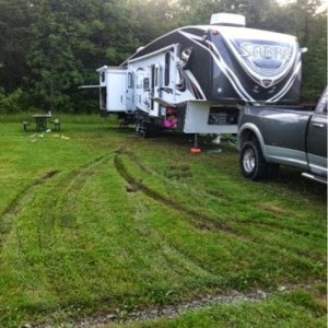 Camp site/parking ruts