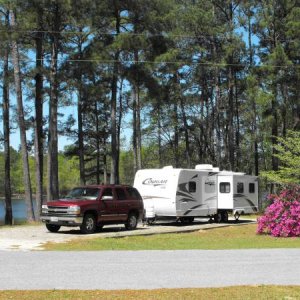 Magnolia Springs State Park. The best looking camp site I have ever seen. That's not my camper.