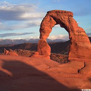 Delicate Arch at sunset