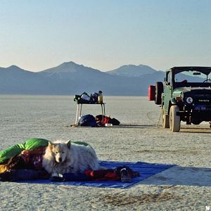 Camping on the Black Rock playa west of the Hot Springs