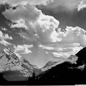 "In Glacier National Park" by Ansel Adams, ca. 1933-1942