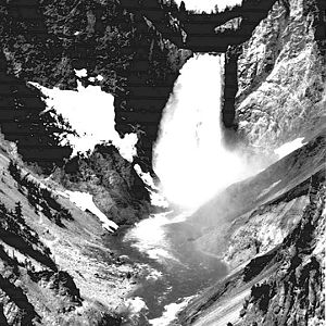 "Yellowstone Falls" by Ansel Adams, ca. 1933-1942