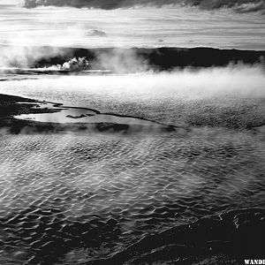 "Fountain Geyser Pool, Yellowstone National Park" by Ansel Adams, ca. 1933-1942