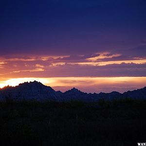 Sunset in Badlands