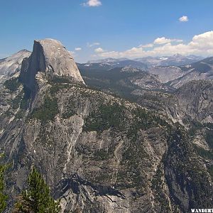 Half Dome, Vernal and Nevada Falls from Glacier Point