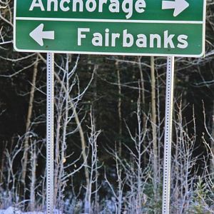 Road Sign at Glennallen