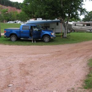 Campsite at North Sydney KOA in Nova Scotia