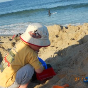 The beach is for sand castles & big dump trucks.