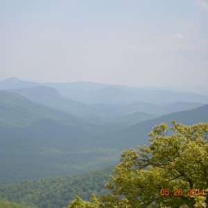 View from the Blue Ridge Parkway in North Carolina