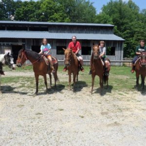 Horseback riding at Uncle Buck's in Ohio 2014