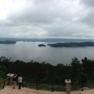 Panorama of Lake Guntersville taken from the Lodge at Guntersville State Park