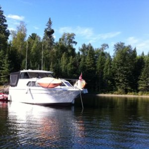 Our camper on the water