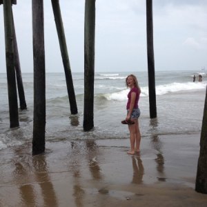 Just a stroll on the beach, my little one.