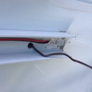 18/5 thermostat wire into the awning mount and into the storage compartment.