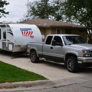 2006 Chevy 1500 w/2013 Grey Wolf 26DBH Patriot Edition