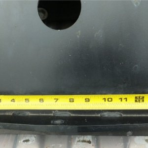 Plate Width, fits 13-3/4" wide king pin boxes. My king pin box was a Leland Engineering P/N AF 7910.