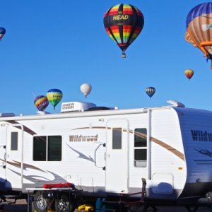 Balloons over "Woody"