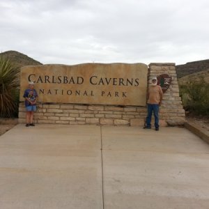 Us by Carlsbad Caverns sign