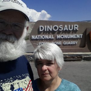 J & K by Dinosaur NM sign in Utah