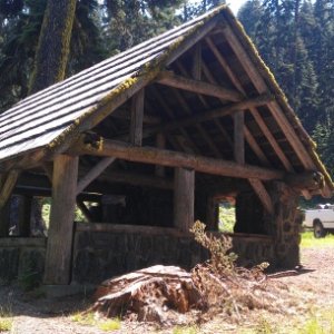 Lineman's cabin Wrangle Gap, Pacific Crest Trail. Oregon 2011