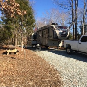 Our campsite before we finished setting up. This was campsite number 30.