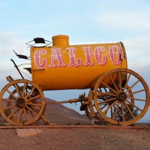 "Welcome Wagon" at entrance to Calico Ghost Town