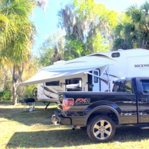 Our site on nthe Peace River at Thousand Trails, Peace River (Wauchula, Florida)