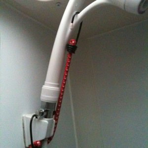 Oxygenics Shower Head in stowed position...they're great!