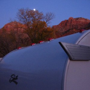 Moon over Zion Natl Park