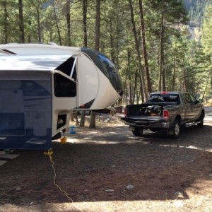 Enjoying life by the samilkamean River in Pickard forestry campground