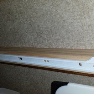 Right drawer slide. Mounted to two 1x2 strips