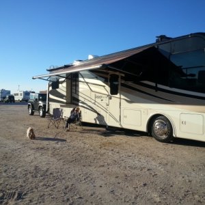 First nights stop in the desert